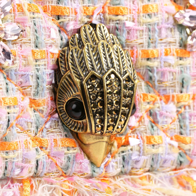 Kurt Geiger mujer bolso kensington mediano de tweed londinense 2LPR11 | bolsas naranja